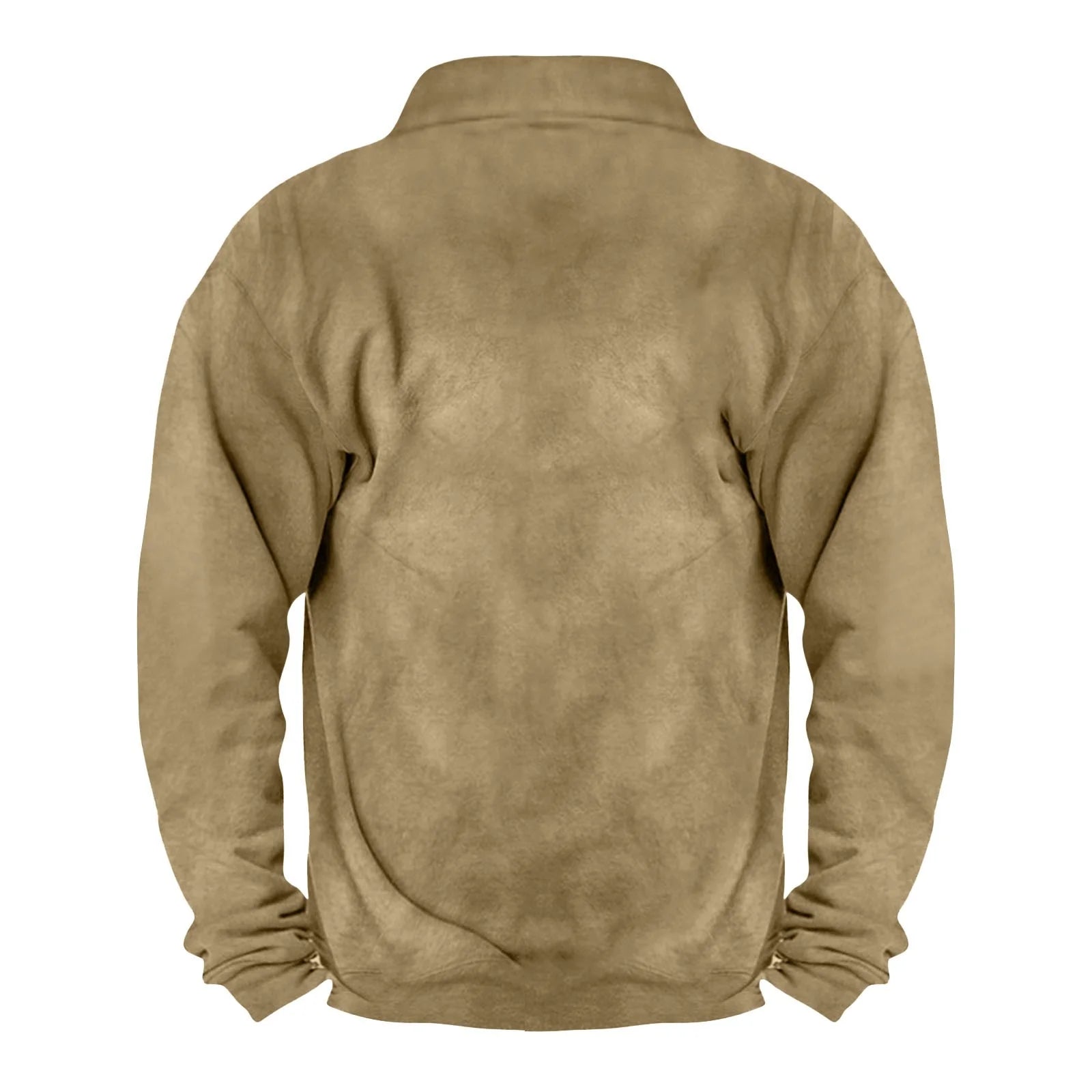 Wedding Jackets for Men Long Sleeve Mock Neck Warm Pullover for Men Lapel Collar Solid Color Winter Lightweight Sweater for Men Button up Windbreaker Dressy Shirts for Men Brown 2Xl